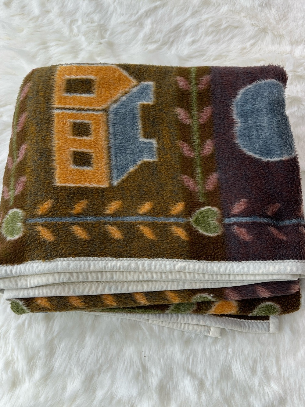 Vintage Made in west Germany Blanket Boho  Rare  Biederlack
